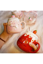 Strawberry Lid Breakfast Mug