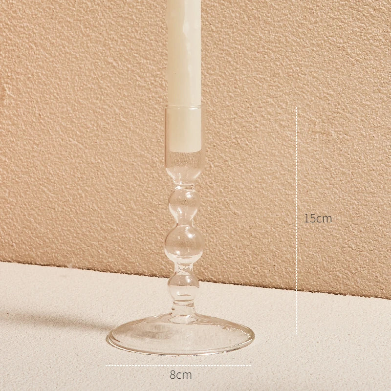 Crystal Aura Taper Candle Holders