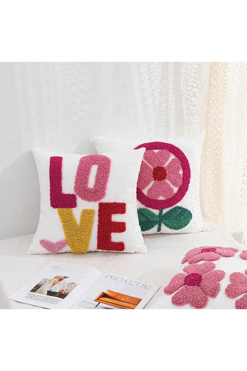 Romantic Plush Valentine Pillow Case