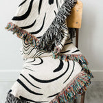 Modern Abstract Waves Throw Blanket