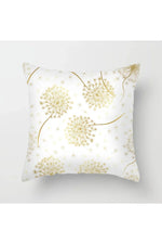 Fall Decor Yellow Leaf Polyester Pillow Case