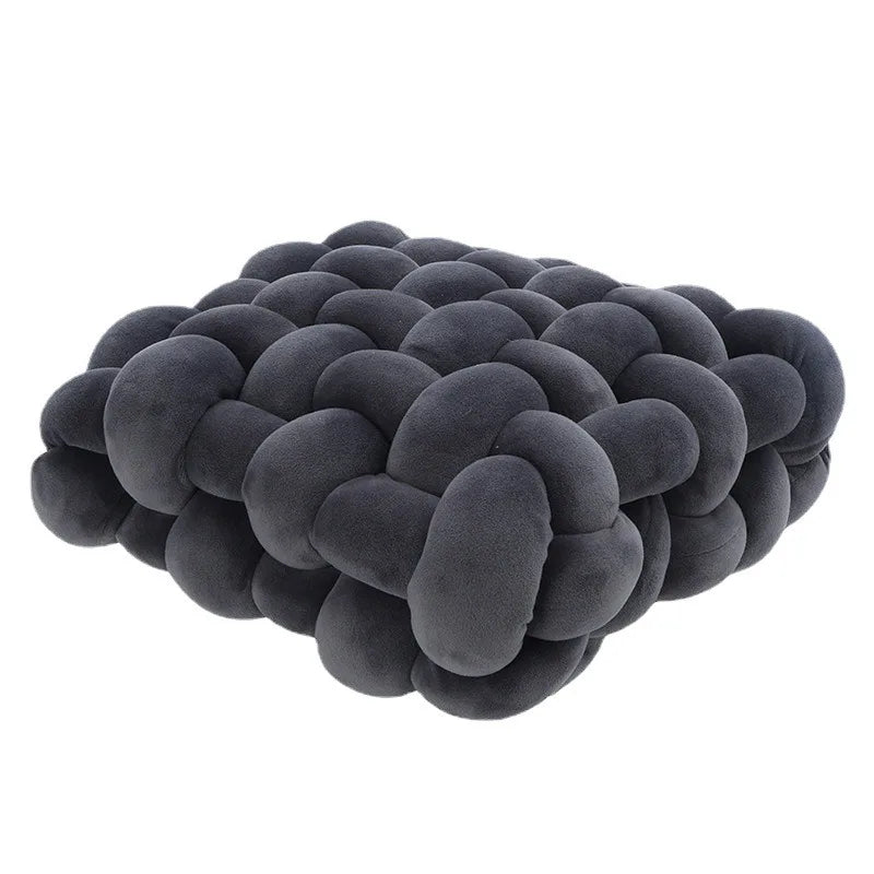 Velvet Knot Cloud Backrest Pillow Set