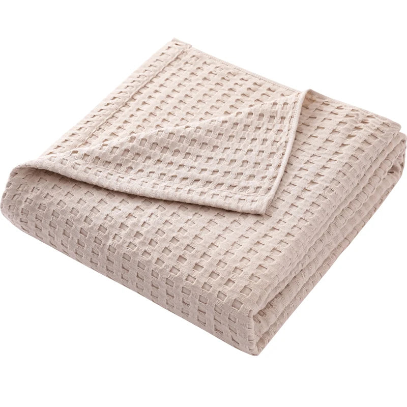 Blush Waffle Weave Blanket