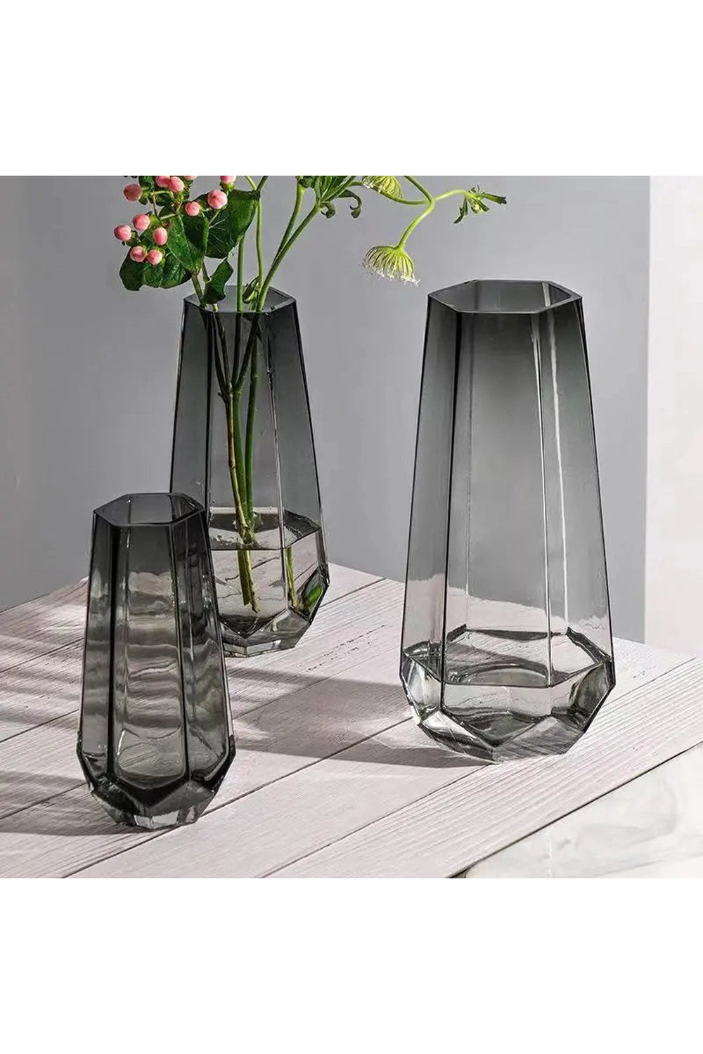 Transparent Glass Flower Vase