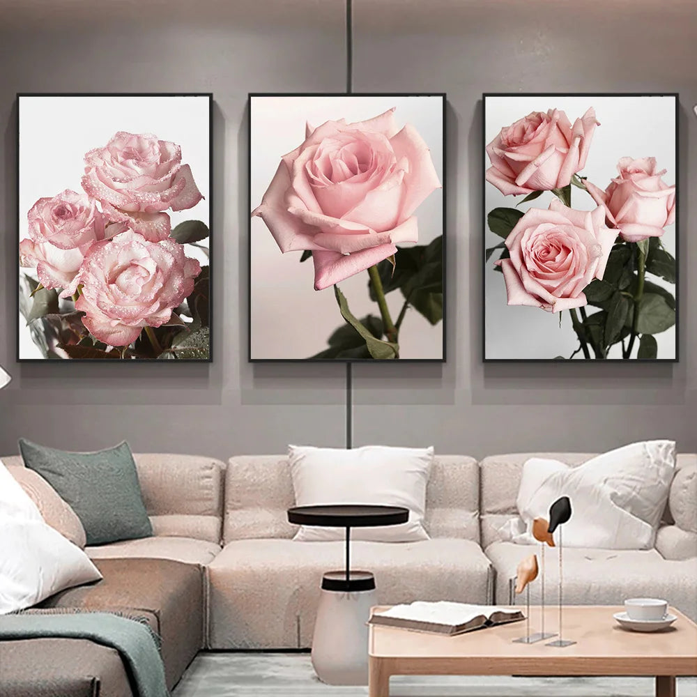 Pink Rose Canvas Poster