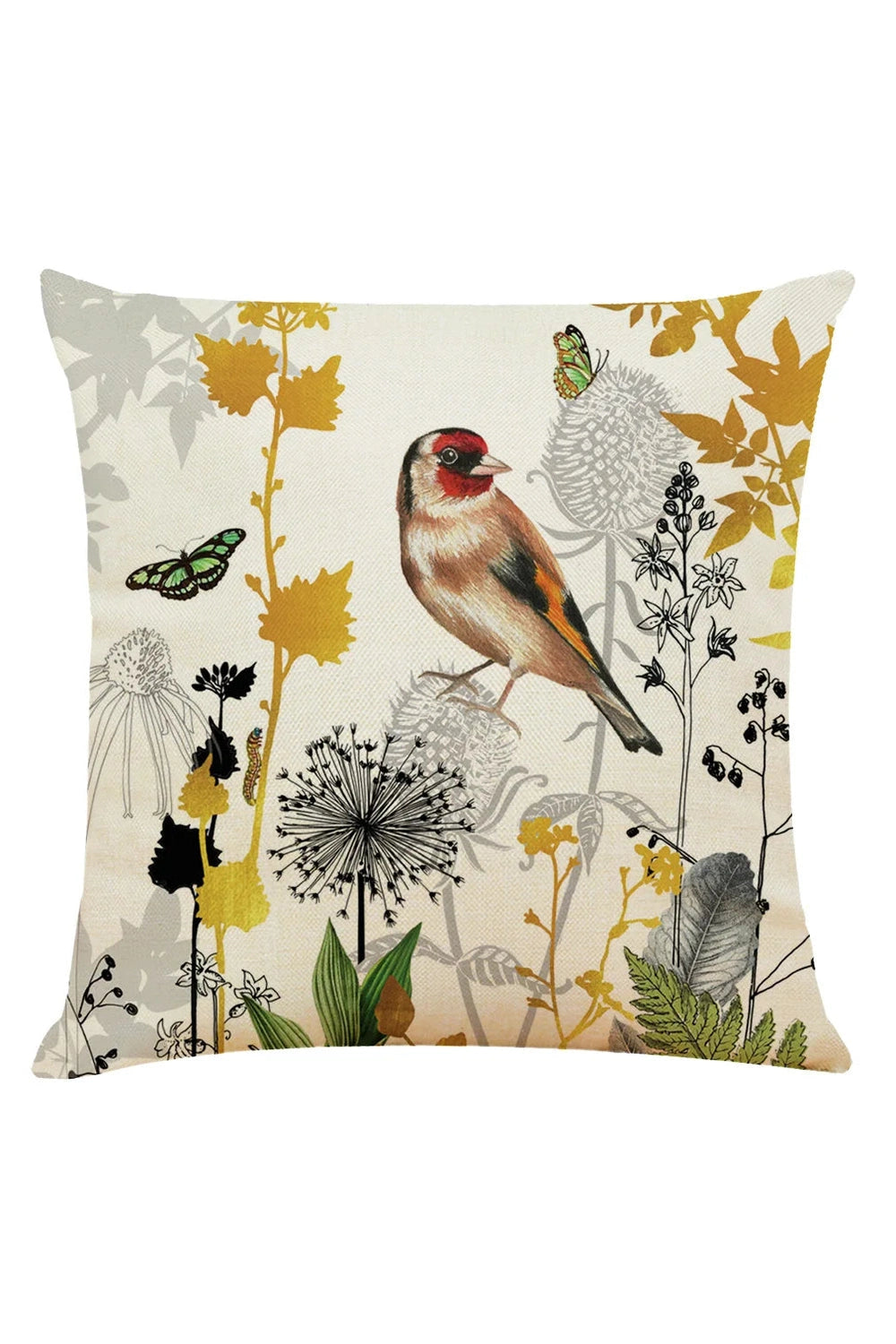 Tropical Bird Leaf Pillow Case