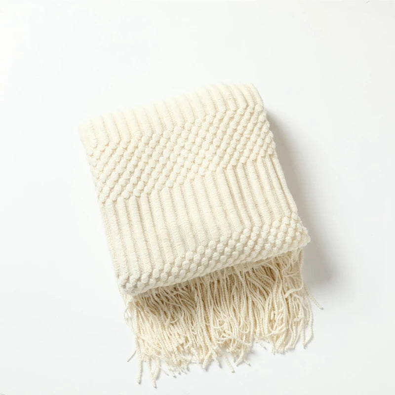 Blush Cozy Knit Throw Blanket