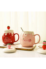 Strawberry Lid Breakfast Mug