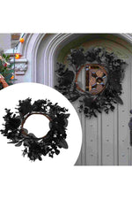 Midnight Halloween Black Wreath