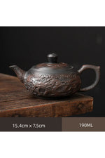 Retro Carved Ceramic Teapot