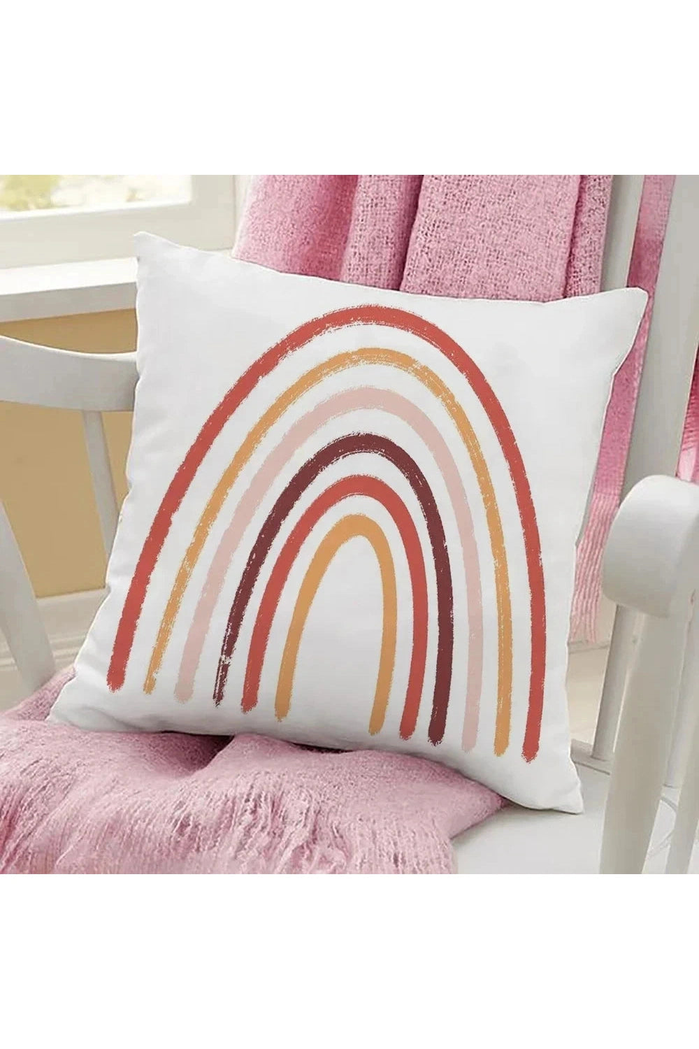 Rainbow Print Sofa Pillow Case