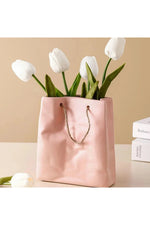 Blush Bag Ceramic Vase