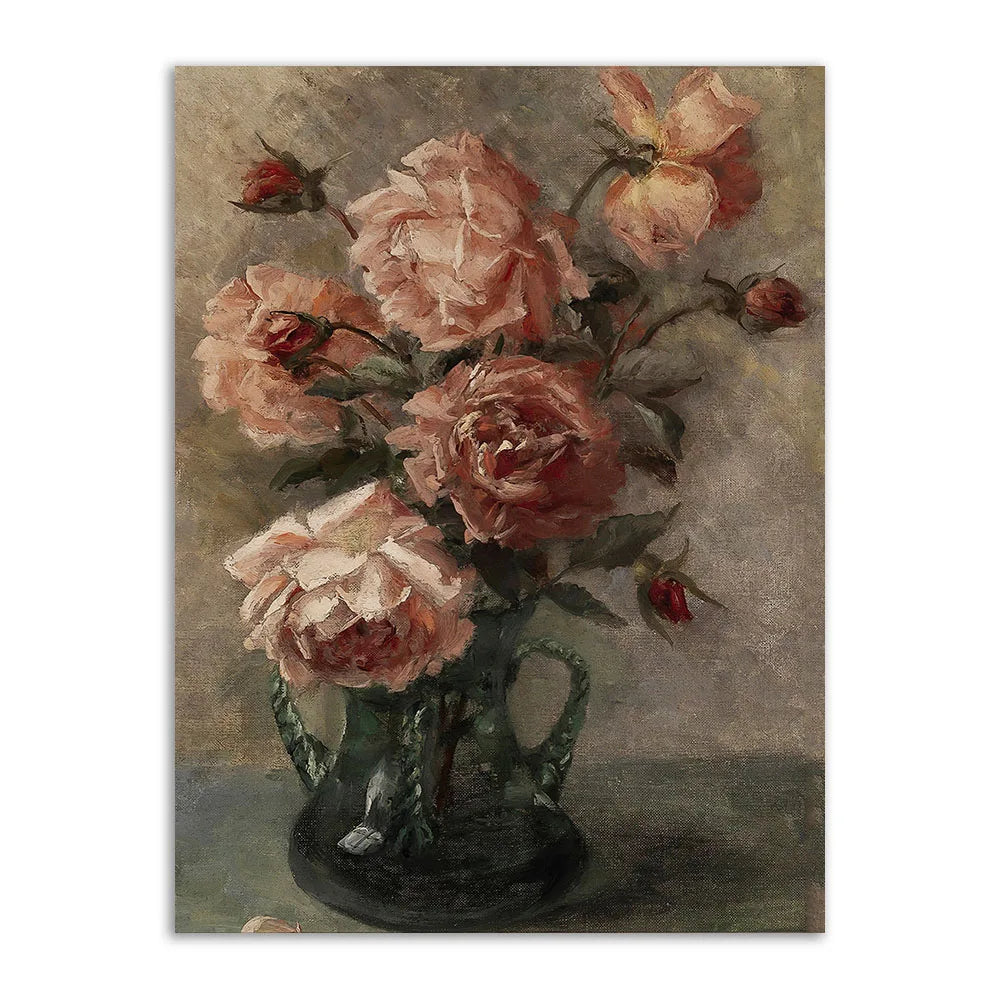 Romantic Floral Canvas Poster