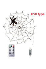 Spooky Spiderweb String Lights