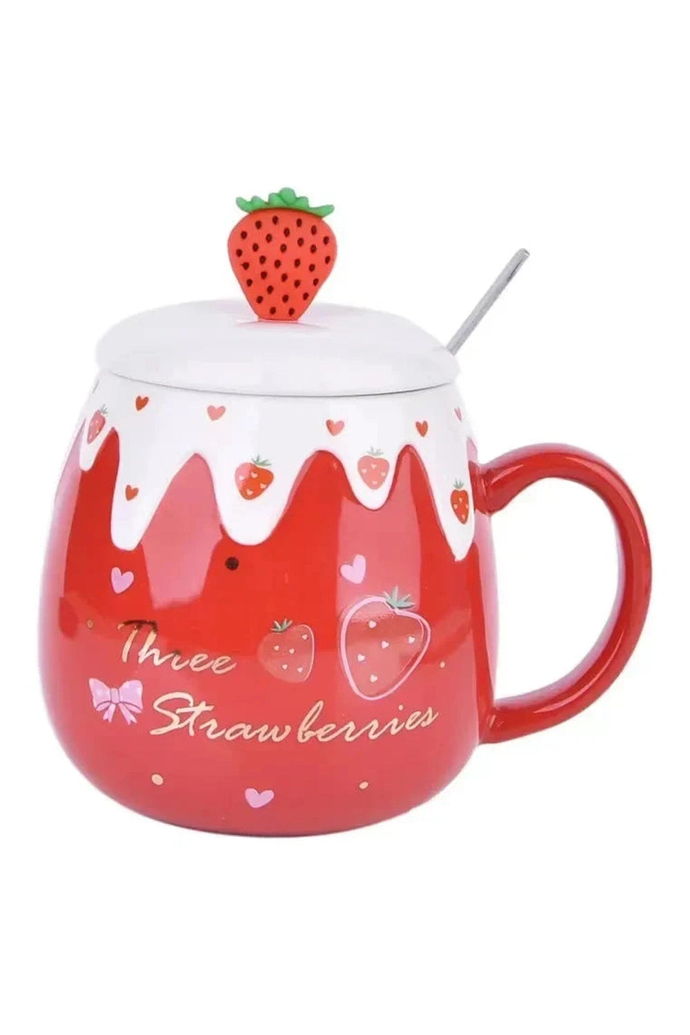 Strawberry Lid Breakfast Mug