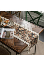 Elegant Tablecloth Runner - Light Academia