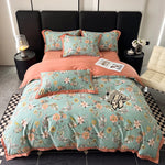 Nordic Orange Floral Bedding Set