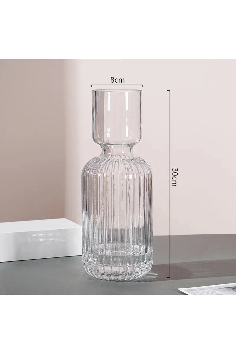 Vertical Grain Glass Vase