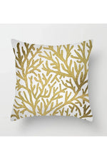 Fall Decor Yellow Leaf Polyester Pillow Case