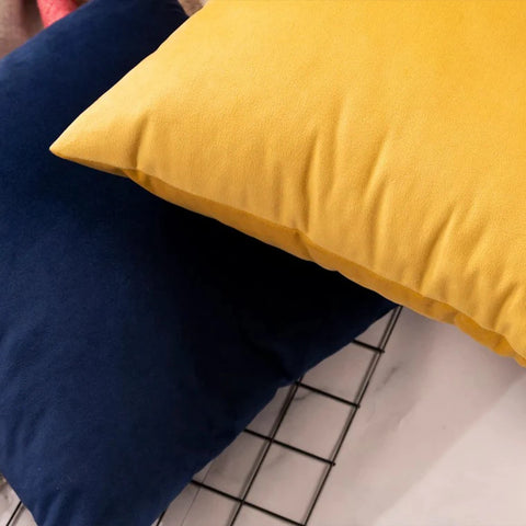 Funda de almohada de terciopelo de color liso