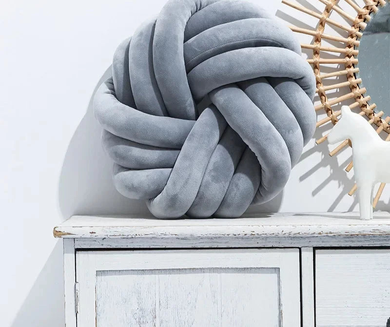 Plush Pastel Knot Pillow