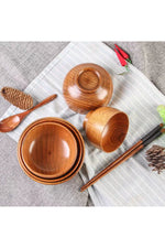 Rustic Charm Wooden Bowl Set