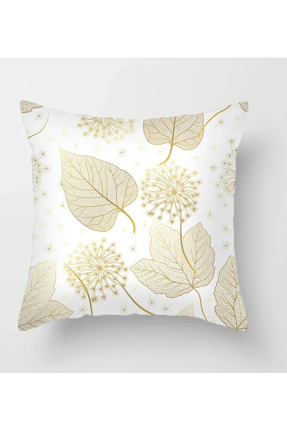 Fall Decor Yellow Leaf Polyester Pillow Case