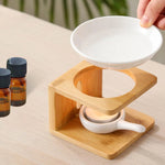 Light Academia Wooden Oil Warmer