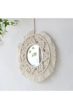 Aesthetic Boho Macrame Mirror