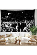 Cosmic Mountain Night Tapestry