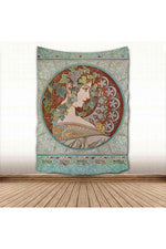 Art Nouveau Zodiac Goddess Tapestry