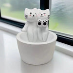 Cozy Kitty Hug Candle Holder