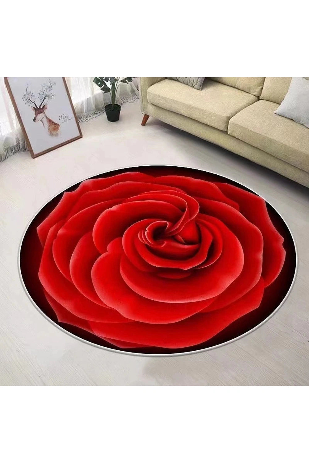 Chinese Flower Decor Rug