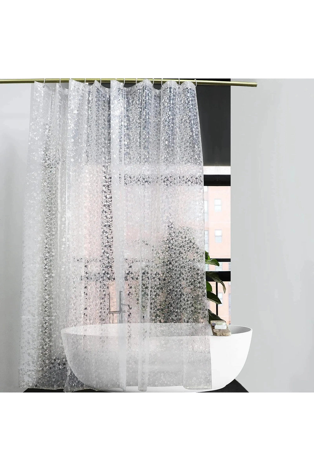 Pebble Transparent Shower Curtain