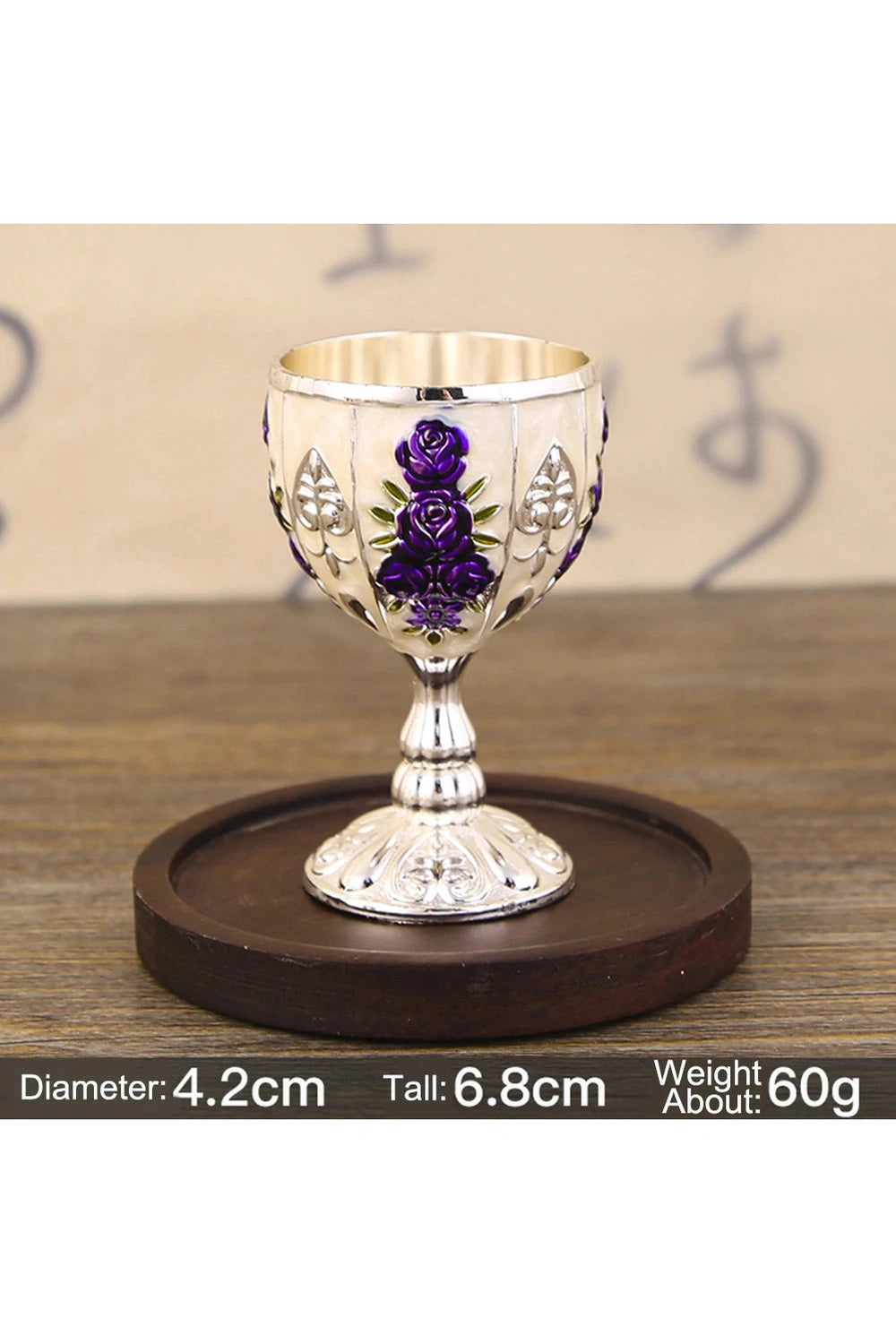 Floral Engraved Retro Goblet