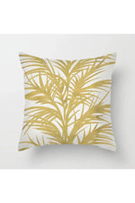 Fall Decor Yellow Leaf Polyester Pillow Case