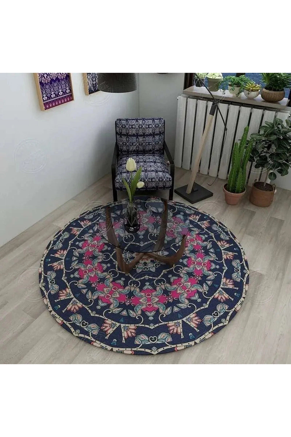 Persian Style Round Rug