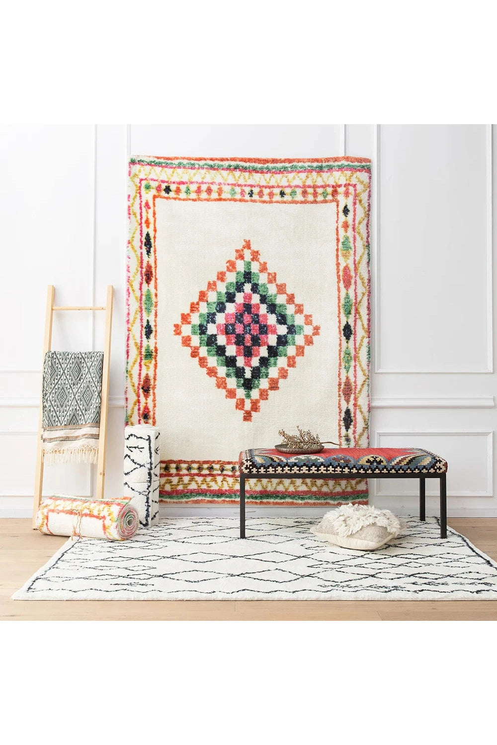 Plush Persian Moroccan Rug