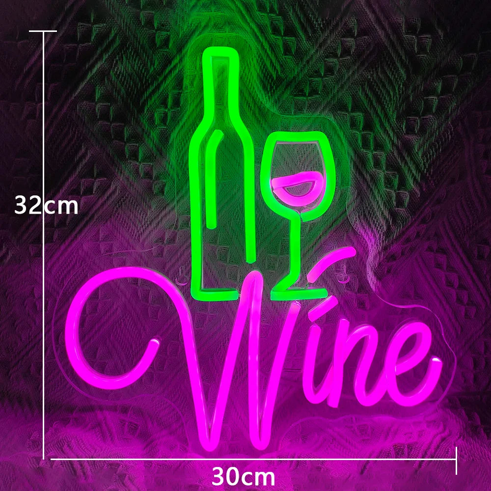 Wine Bar Neon Decor