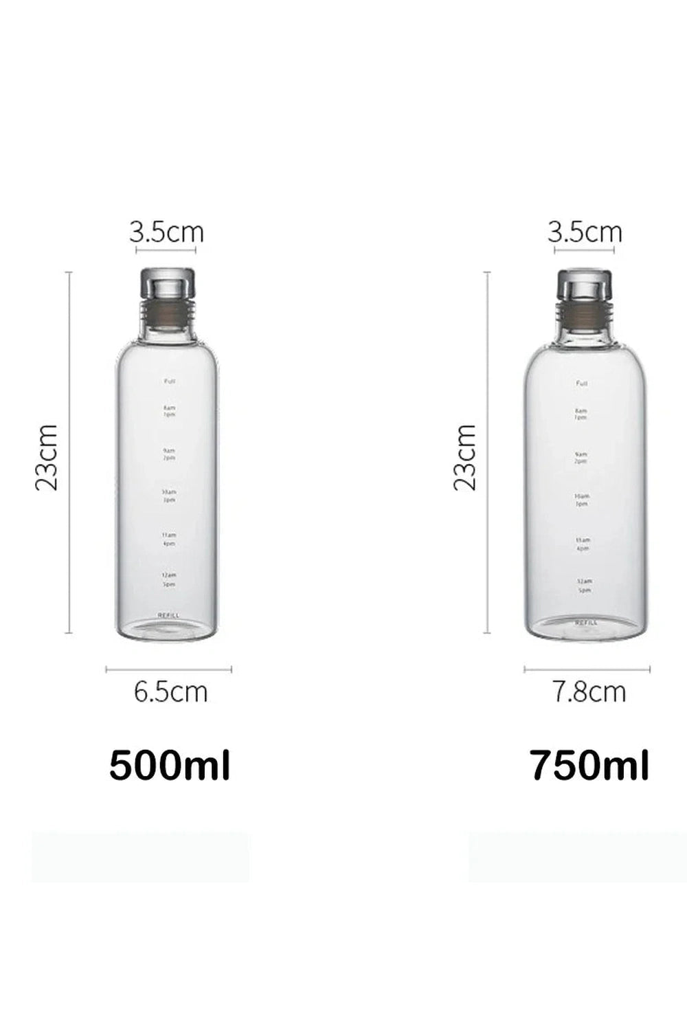 Minimalist Hydration Tracker Bottles