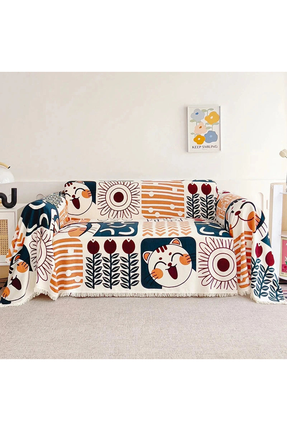 Geometric Boho Sofa Cover