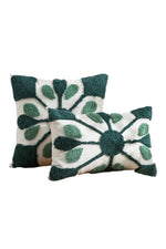 Green Petal Bohemian Pillow Case