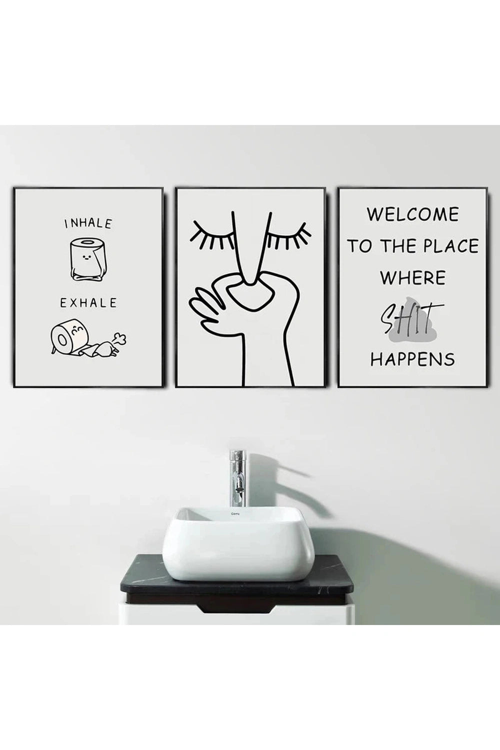 Funny Bathroom Humor Canvas Poster