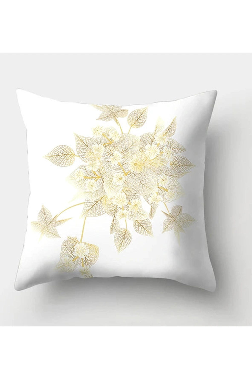 Fall Decor Yellow Leaf Polyester Pillow Case