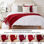 Crimson Diamond Fringe Blanket