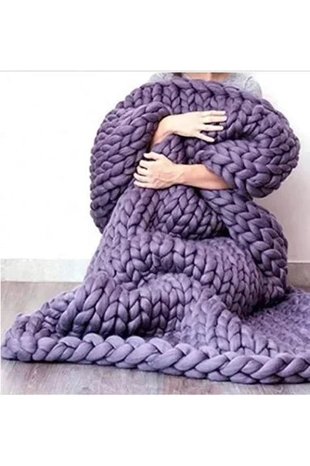 Soft Warm Large Handmade Knitted Coarse Woolen Blanket Pretty Gift For Winter Bed Sofa Girl All Season Sleeping Bag