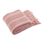 Blush Cozy Knit Throw Blanket