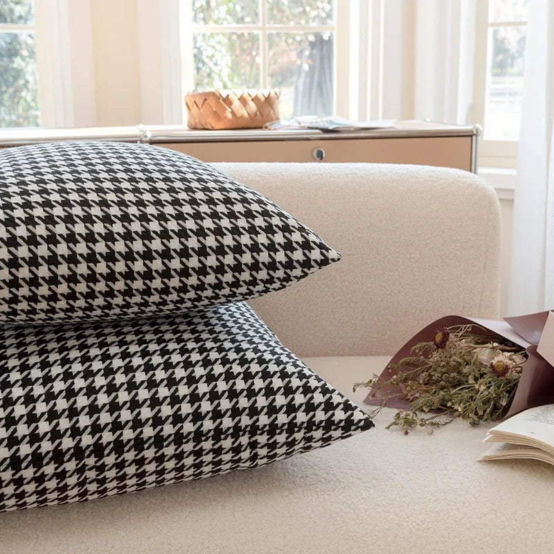 Houndstooth Chic Pillow Case