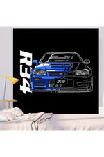 Retro JDM Legends Tapestry