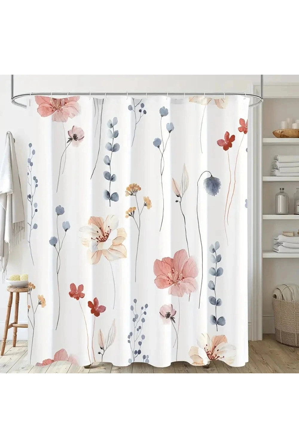 Watercolor Floral Shower Curtain